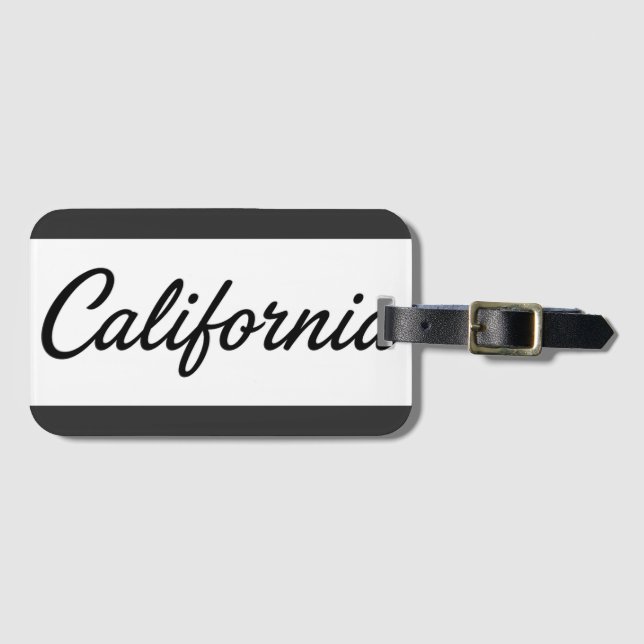 Etiqueta Para Maletas Soñando con California (Anverso horizontal)
