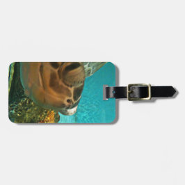 Etiqueta Para Maletas Sorpresa de la tortuga de mar