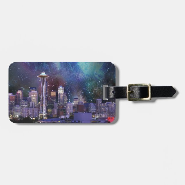 Etiqueta Para Maletas Spacey Seattle (Frente Horizontal)