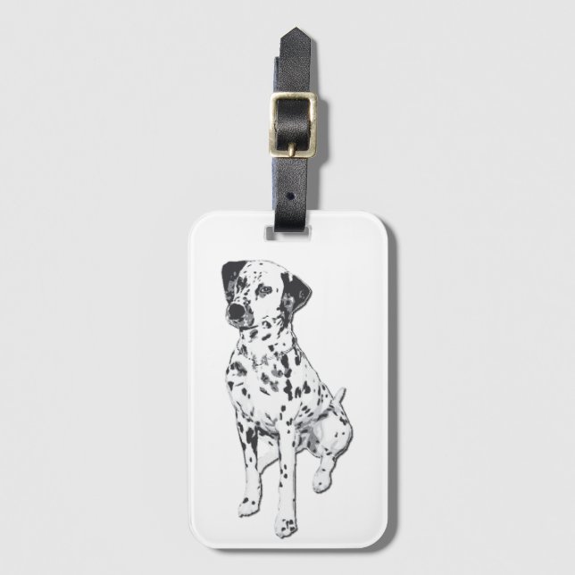Etiqueta Para Maletas Sparky Dalmatian Dog (Anverso vertical)