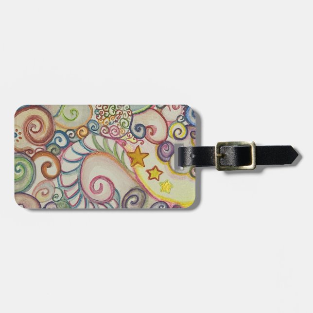 Etiqueta Para Maletas Spiral art (Frente Horizontal)