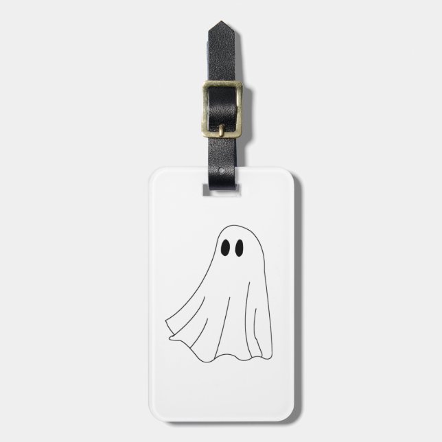 Etiqueta Para Maletas Spooky Ghost (Frente Vertical)