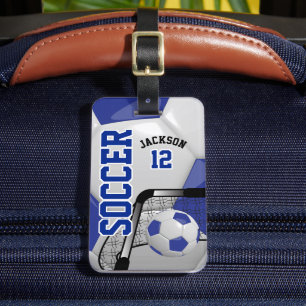 Etiqueta Para Maletas Sport Soccer - Blue