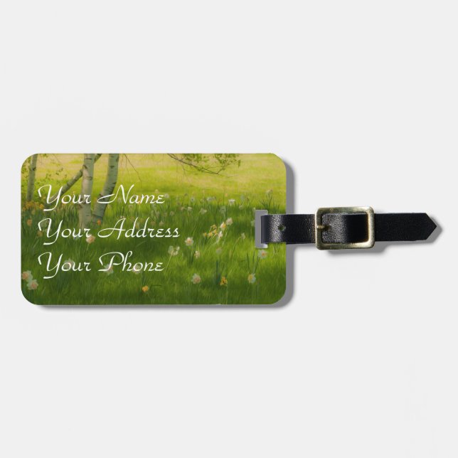 Etiqueta Para Maletas Spring Daffodils (Frente Horizontal)