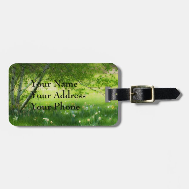 Etiqueta Para Maletas Spring Daffodils (Frente Horizontal)