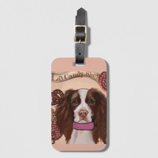 Etiqueta Para Maletas Springer Spaniel Inglés    (Anverso vertical)
