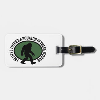 Etiqueta Para Maletas Squatch oval fresco en estas maderas