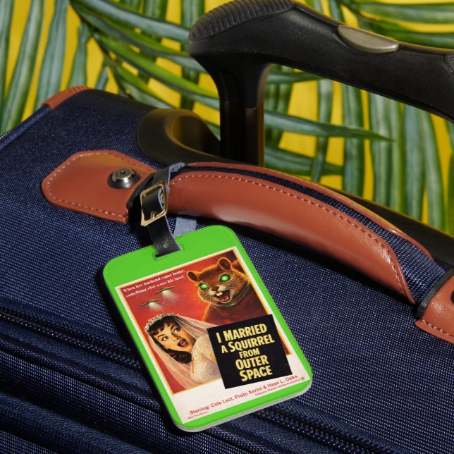 Etiqueta Para Maletas Squirrel from Outer Space (Anverso In situ 1)