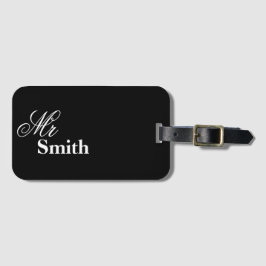 Etiqueta Para Maletas Sr Personalizado negro