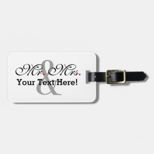 Etiqueta Para Maletas Sr. y señora personalizados Plus Customizable