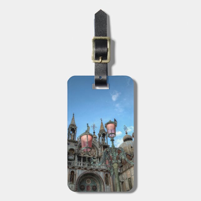 Etiqueta Para Maletas St. Marks and Lamp, Venecia, Italia (Frente Vertical)
