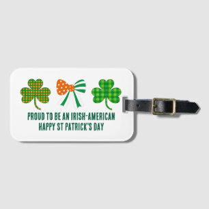 Etiqueta Para Maletas St Patricks Coquette Shamrock personalizado