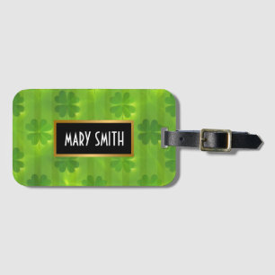 Etiqueta Para Maletas St Patrick's Day Clover 4 muestra una colección mo