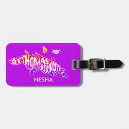Etiqueta Para Maletas St. Thomas "Rock City" Islas Vírgenes Estadouniden