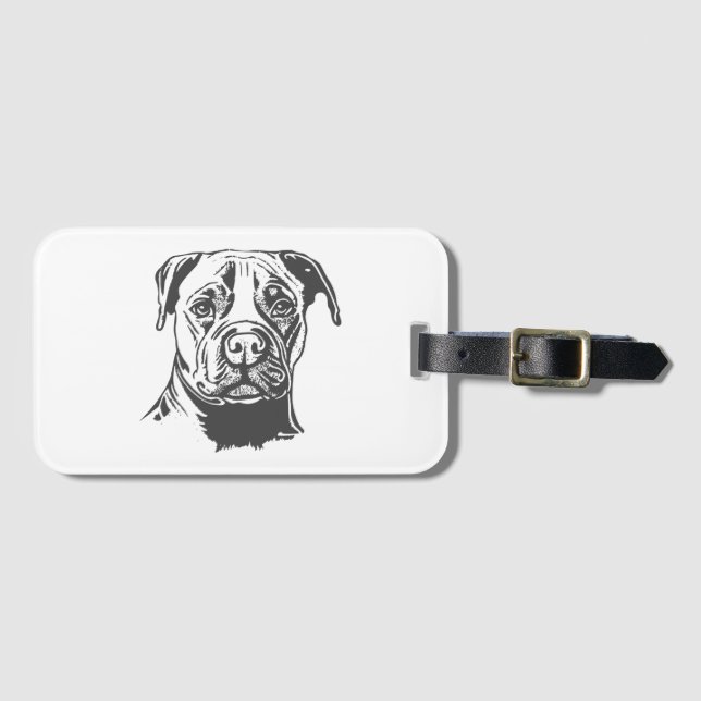 Etiqueta Para Maletas Staffordshire Bull Terrier (Anverso horizontal)