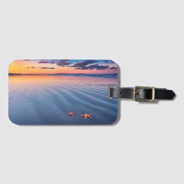 Etiqueta Para Maletas Starfish On Sand (Anverso horizontal)