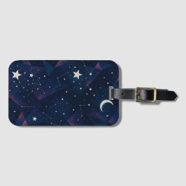 Etiqueta Para Maletas Starry Constellation Sky - Patrón nocturno celesti