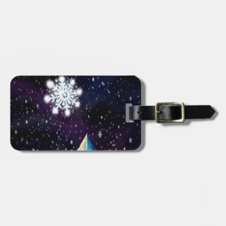 Etiqueta Para Maletas Starry Sky w BIG Snowflakes