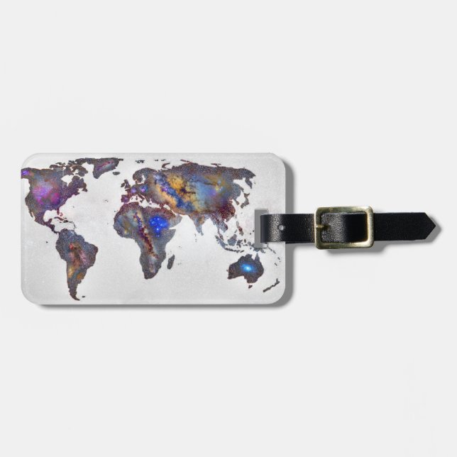 Etiqueta Para Maletas Stars world map (Frente Horizontal)