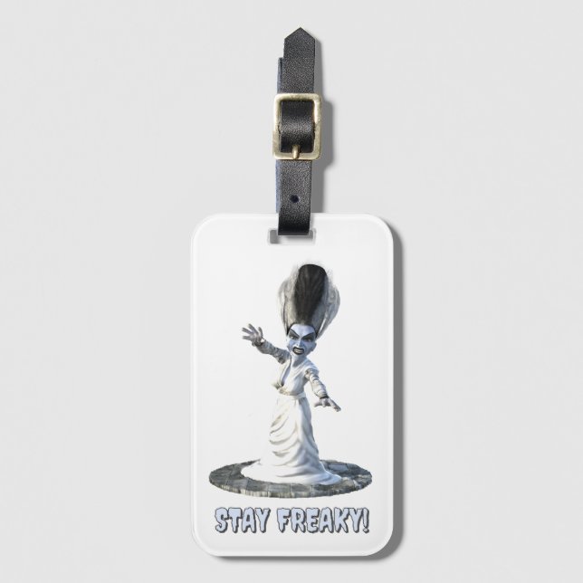 Etiqueta Para Maletas Stay Freaky! Bride of Frankenstein (Anverso vertical)