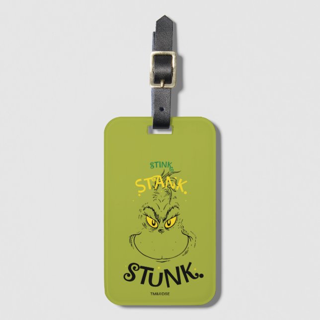Etiqueta Para Maletas Stink Stunk Stunk Mister Mister Grinch (Anverso vertical)