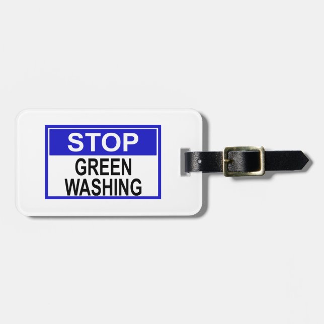 Etiqueta Para Maletas Stop Greenwashing Sign (Frente Horizontal)