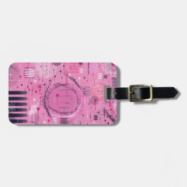 Etiqueta Para Maletas Strawberry Sundae Abstract Art 