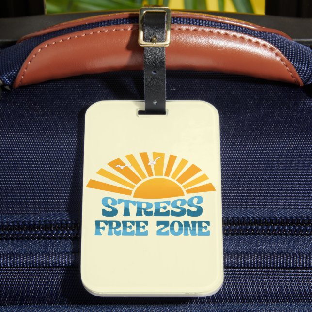 Etiqueta Para Maletas Stress Free Zone (Anverso In situ 2)