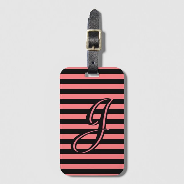 Etiqueta Para Maletas Stripe personalizado (Anverso vertical)