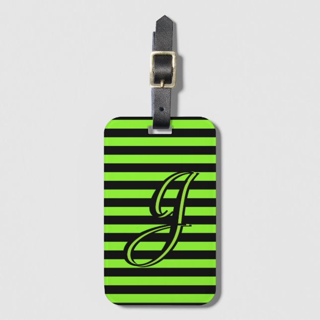Etiqueta Para Maletas Stripe personalizado (Anverso vertical)