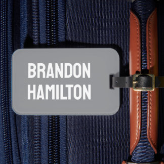 Etiqueta Para Maletas Stylish Trendy Black Out Modern Minimalist Simple