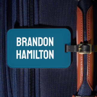 Etiqueta Para Maletas Stylish Trendy Black Out Modern Minimalist Simple