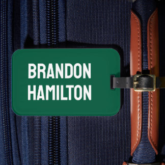 Etiqueta Para Maletas Stylish Trendy Black Out Modern Minimalist Simple