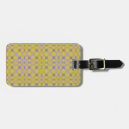 Etiqueta Para Maletas Stylish Yellow Geometric Design 