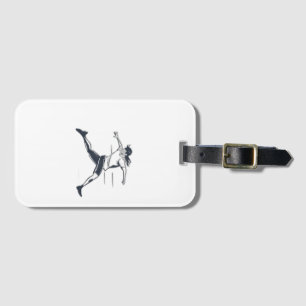 Etiqueta Para Maletas Stylized Silhouette of a Person Running Fast