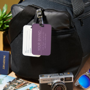 Etiqueta Para Maletas Su nombre de marca o empresa Modern Purple Mauve