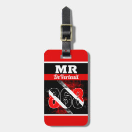 Etiqueta Para Maletas Su nombre / Marca de patrón de punto 868