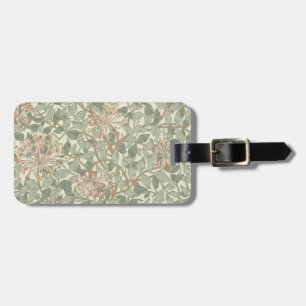 Etiqueta Para Maletas Suave Verde Vintage William Morris Madreselva