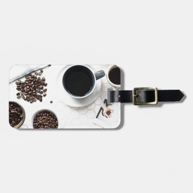 Etiqueta Para Maletas subidón de cafeína (Frente Horizontal)
