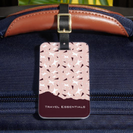 Etiqueta Para Maletas Subtle Geometry: Stars & Triangles – Pink