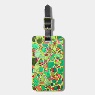 Etiqueta Para Maletas Suculento Cactus Potted Plants Green Cacti Garden