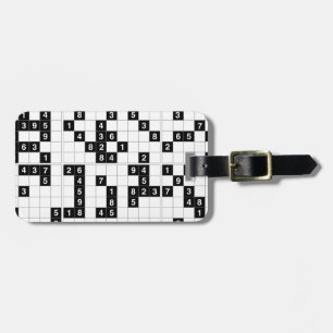 Etiqueta Para Maletas sudoku blanco negro