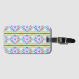 Etiqueta Para Maletas Sueño Pastel Boho Geométrico Calidoscopio