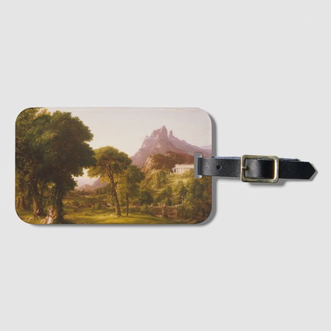 Etiqueta Para Maletas Sueño Thomas Cole de Arcadia (Anverso horizontal)