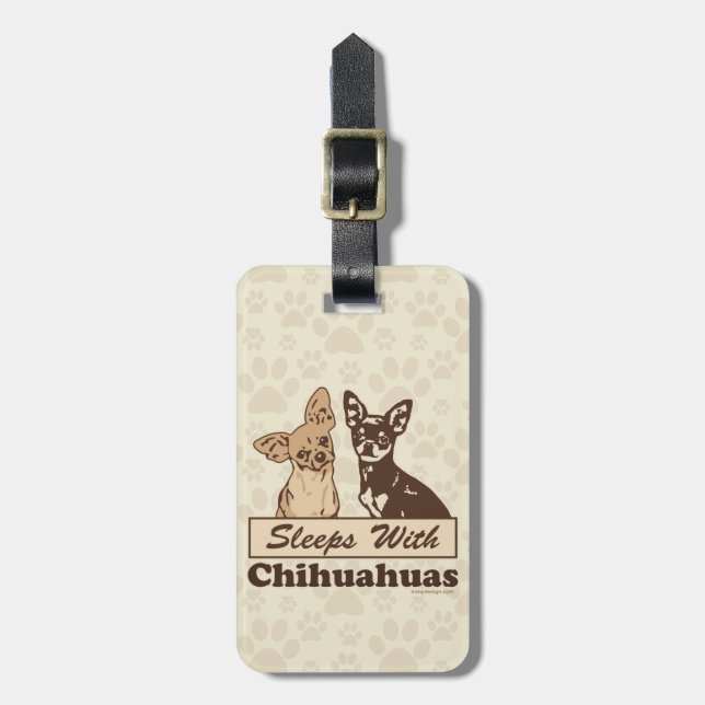 Etiqueta Para Maletas Sueños con las chihuahuas (Frente Vertical)