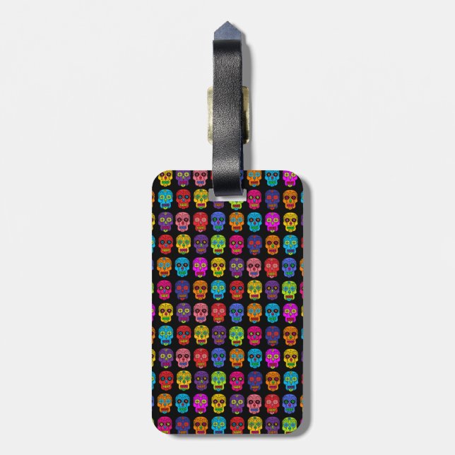 Etiqueta Para Maletas Sugar Skull (Atrás Vertical)