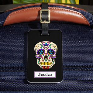 Etiqueta Para Maletas Sugar Skull