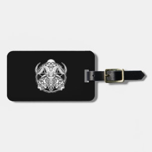 Etiqueta Para Maletas Sugar Skull Baphomet Goat Gift