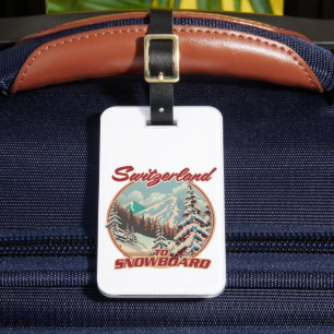 Etiqueta Para Maletas Suiza a Snowboard