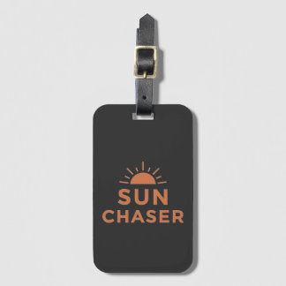 Etiqueta Para Maletas Sun Chaser Bold Sunset Typography Graphic
